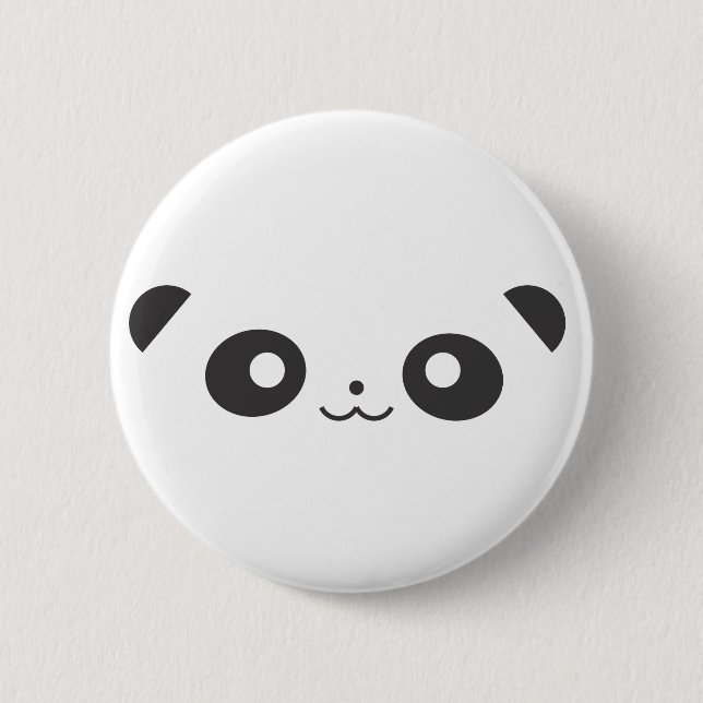 Chapa Redonda De 5 Cm Panda del Peekaboo (Anverso)