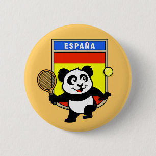 Chapa Redonda De 5 Cm Panda del tenis de España