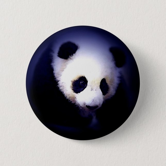 Chapa Redonda De 5 Cm Panda Face (Anverso)
