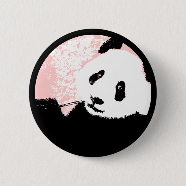 Chapa Redonda De 5 Cm panda grunge. (Anverso)