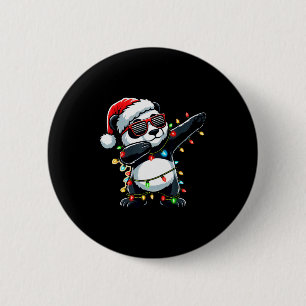 Chapa Redonda De 5 Cm Panda haciendo Dabbing Navidad Para Niños Chicos C