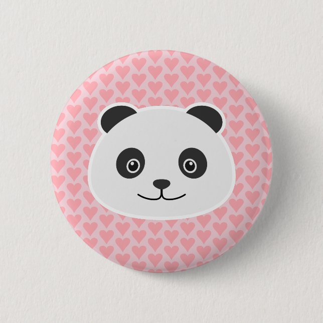 Chapa Redonda De 5 Cm Panda Love (Anverso)