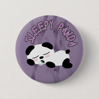 Chapa Redonda De 5 Cm Panda soñolienta