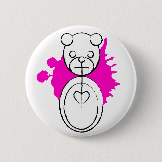 Chapa Redonda De 5 Cm panda splatz. (Anverso)