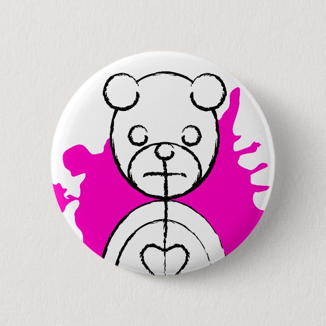 Chapa Redonda De 5 Cm panda splatz. (Anverso)