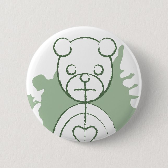 Chapa Redonda De 5 Cm panda splatz. (Anverso)