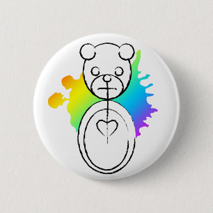 Chapa Redonda De 5 Cm panda splatz.