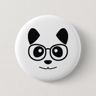 Chapa Redonda De 5 Cm Panda y vidrios