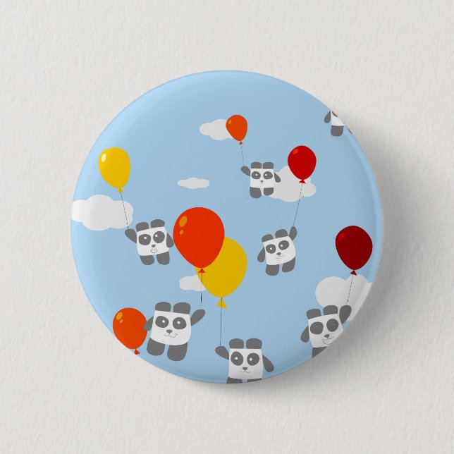Chapa Redonda De 5 Cm Pandas del cielo (Anverso)