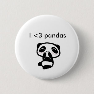 Chapa Redonda De 5 Cm Pandas I <3