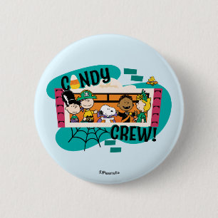 Chapa Redonda De 5 Cm Pandilla de Cacahuetes Crew de Dulces Halloween