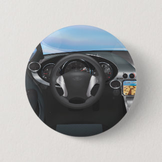 Chapa Redonda De 5 Cm Panel del coche deportivo