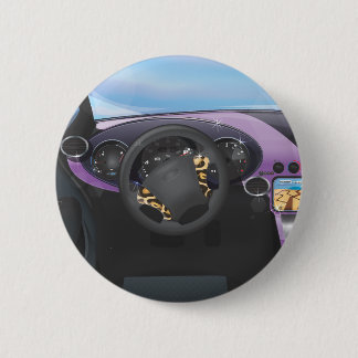 Chapa Redonda De 5 Cm Panel del coche deportivo