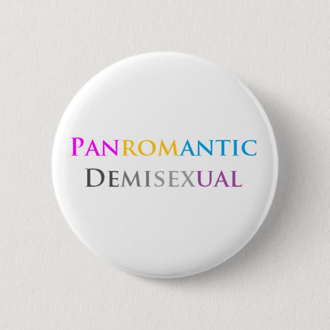Chapa Redonda De 5 Cm Panromantic Demisexual (Anverso)