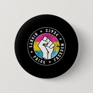 Chapa Redonda De 5 Cm Pansexual Bandera LGBT Emblem W grunge