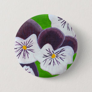 Chapa Redonda De 5 Cm Pansies
