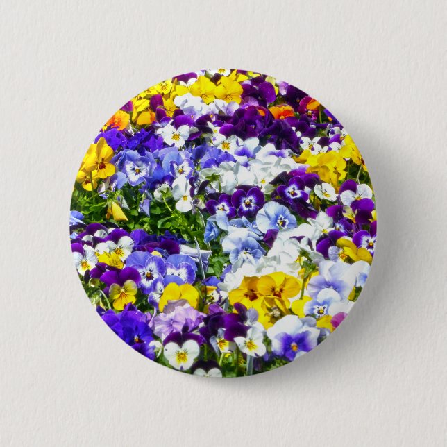 Chapa Redonda De 5 Cm Pansies (Anverso)