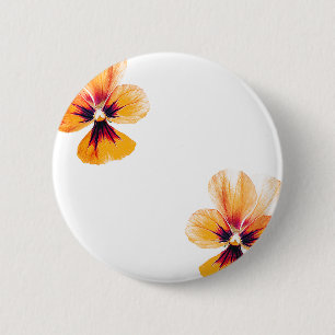Chapa Redonda De 5 Cm Pansies naranjas
