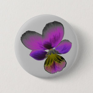 Chapa Redonda De 5 Cm Pansy Wild Dark Purple Pegatina