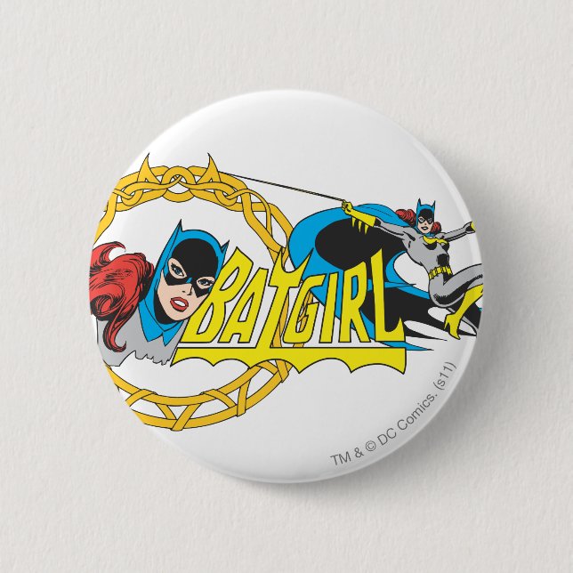 Chapa Redonda De 5 Cm Pantalla Batgirl (Anverso)