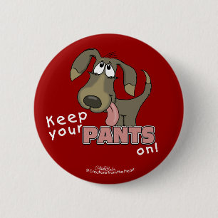 Chapa Redonda De 5 Cm Pantando Pantalones Para Mantener Perros