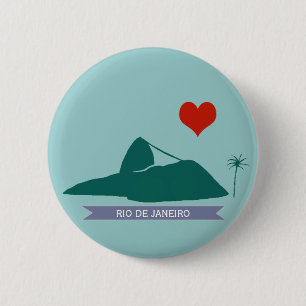 Chapa Redonda De 5 Cm Pão-de-Açúcar Rio Brasil