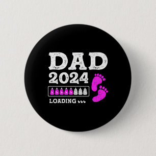 Chapa Redonda De 5 Cm Papá 2024 cargando al futuro padre papá