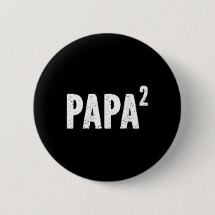 Chapa Redonda De 5 Cm Papá 2 Papa cuadrado Para El Abuelo De Su Nieta