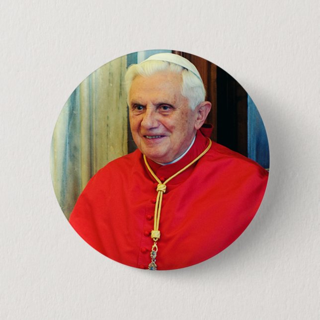Chapa Redonda De 5 Cm Papa alemán Benedicto (Anverso)