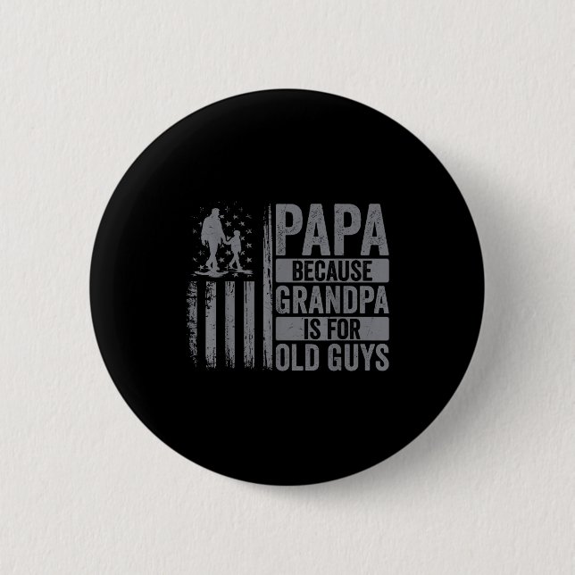 Chapa Redonda De 5 Cm Papa Art For Grandpa Men From Grandkids Granddaugh (Anverso)
