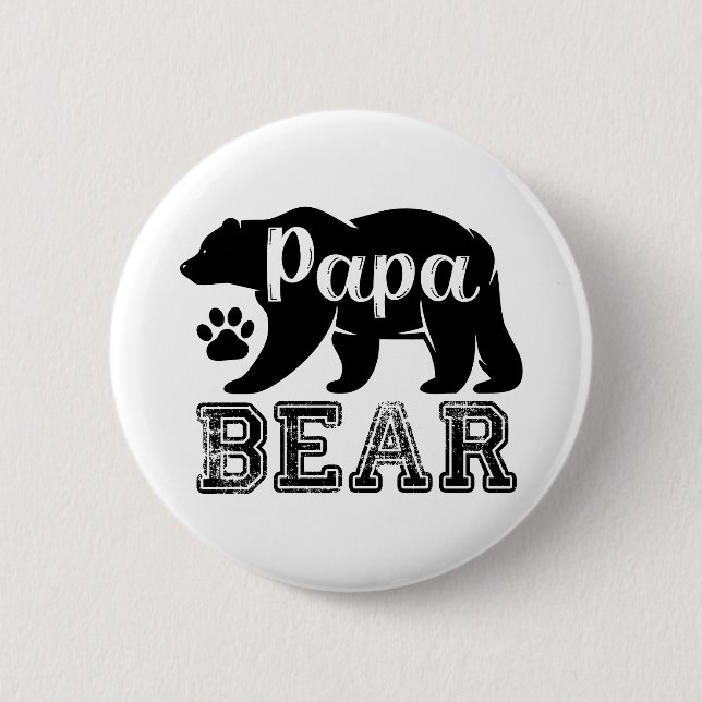 CHAPA REDONDA DE 5 CM PAPA BEAR PIN (Anverso)