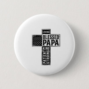 Chapa Redonda De 5 Cm Papa Bendito Cruz Tipografía Cristiana Vintage De