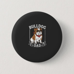 Chapa Redonda De 5 Cm Papa Bulldog Perro Gafas de sol Bandana