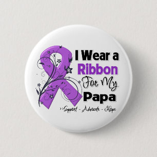 Chapa Redonda De 5 Cm Papa - Cinta de Cáncer Pancreática