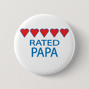 Chapa Redonda De 5 Cm Papa de cinco corazones
