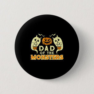 Chapa Redonda De 5 Cm Papá de monstruos de Halloween divertido disfraz d