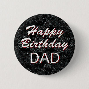 Chapa Redonda De 5 Cm PAPÁ del feliz cumpleaños
