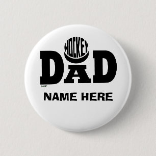 CHAPA REDONDA DE 5 CM PAPÁ DEL HOCKEY (PERSONALIZADO)