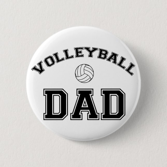 Chapa Redonda De 5 Cm Papá del voleibol (Anverso)