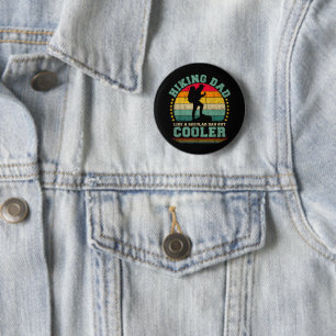 Chapa Redonda De 5 Cm Papá Divertido Haciendo Senderismo Como Un Papá No