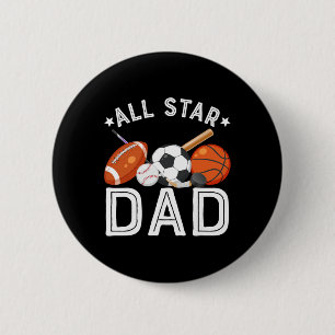 Chapa Redonda De 5 Cm Papá Estrella Del Niño Cumpleañero Fútbol De Esque