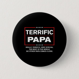 Chapa Redonda De 5 Cm Papá estupendo - Funny Donald Trump mejor papá
