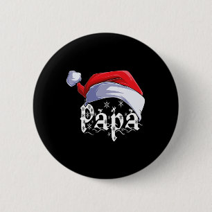 Chapa Redonda De 5 Cm Papá Feliz Navidad Papá Noel Partido de la Familia