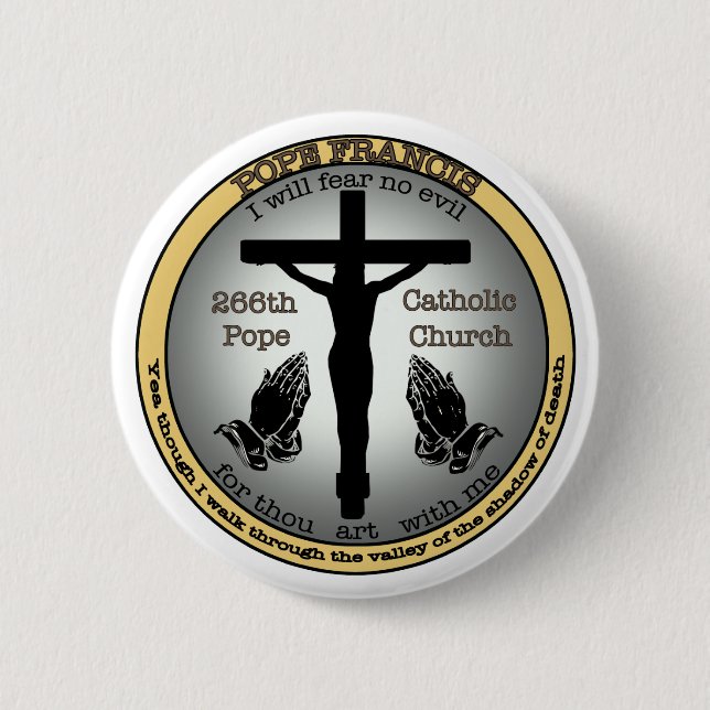 Chapa Redonda De 5 Cm Papa Francisco (Anverso)