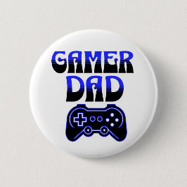 Chapa Redonda De 5 Cm Papá Gamer