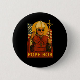 Chapa Redonda De 5 Cm Papa León Papa Bob Primero Papa Norteamericano