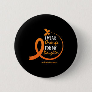 Chapa Redonda De 5 Cm Papá Mamá Yo Uso Naranja Para Mi Hija Leukemia Awa