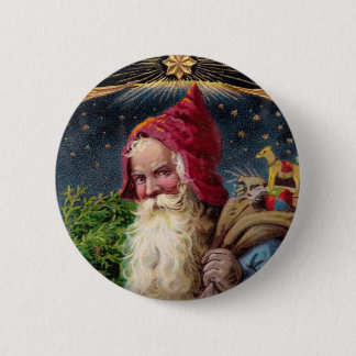 Chapa Redonda De 5 Cm Papá Noel