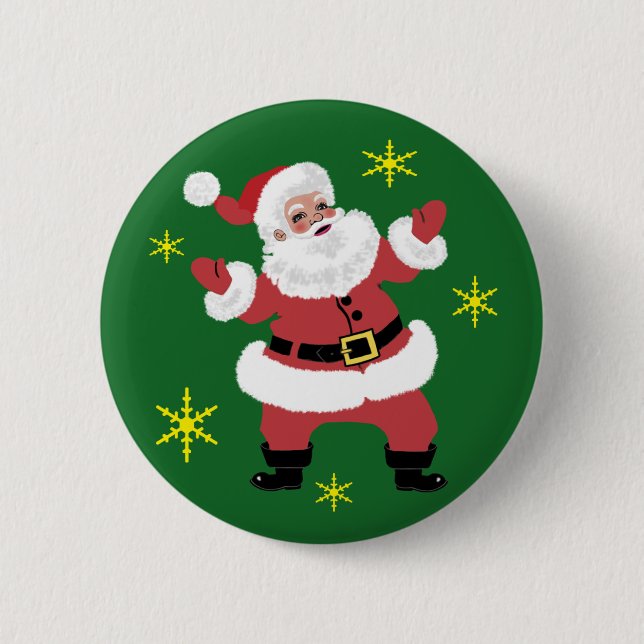 Chapa Redonda De 5 Cm Papá Noel (Anverso)