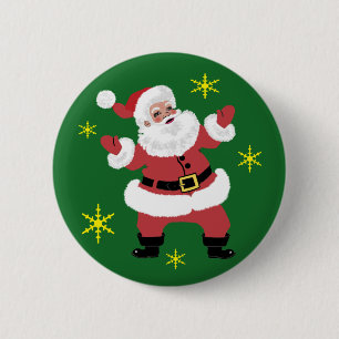 Chapa Redonda De 5 Cm Papá Noel